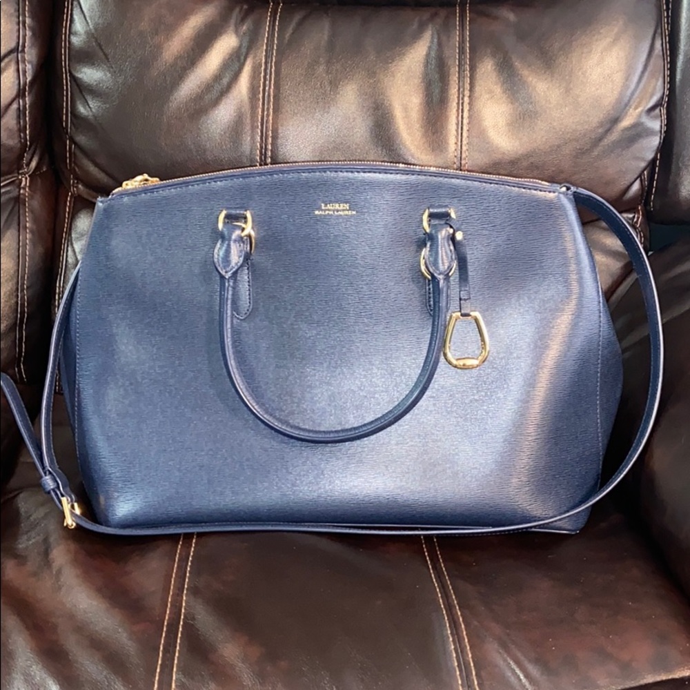 Lauren Ralph Lauren Navy Tote Bag